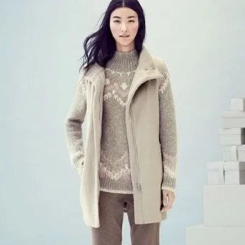 Theory Visterna Tan Faux Fur Vest